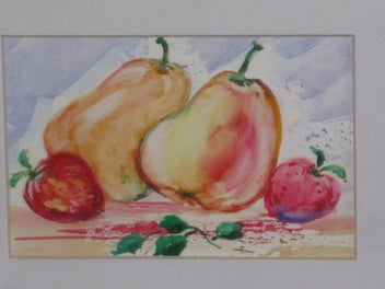 Listing 4 of 9 for Small Pears & Strawberries original painting PRICE REDUCED HEAPS