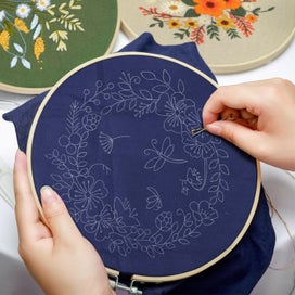 Listing 7 of 10 for Embroidery Starter Kit For Beginners Cross Stitch Stamped DIY Decor Craft 4pcs