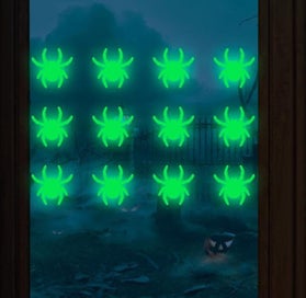 Listing 3 of 5 for Halloween glow stickers are pasted on deep wall stickers