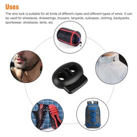 Listing 6 of 9 for Spring Cord Lock Buckles Rope Fastener Buttons