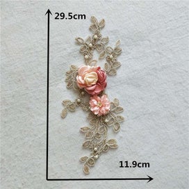 Listing 2 of 6 for 2 pairs lace fabric trimming embroidery DIY neckline collar clothing decoration