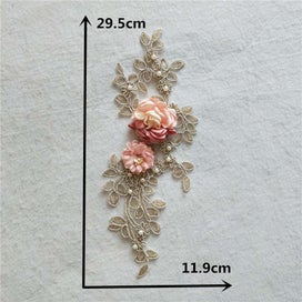 Listing 3 of 6 for 2 pairs lace fabric trimming embroidery DIY neckline collar clothing decoration