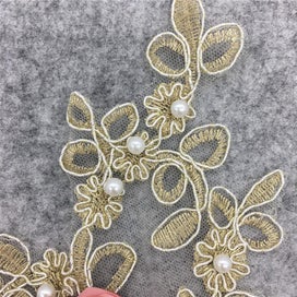 Listing 6 of 6 for 2 pairs lace fabric trimming embroidery DIY neckline collar clothing decoration