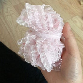 Listing 3 of 3 for 3 rolls Bilateral stretch lace ornaments Clothing ruffled lace fabric ribbon