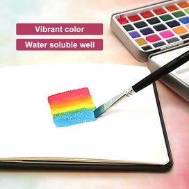 Listing 6 of 9 for Solid Watercolor Paint Set with Water Brush Pen Water Color Oil Paint