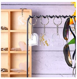 Listing 6 of 7 for Acrylic Heart Discs Keychain Blanks Vinyl Making Kit I1392MZ0