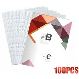 Listing 1 of 8 for 100x Sleeves Clear Sheet Page Protector Document Office Ring Binder For A4 Paper