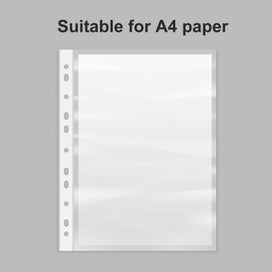 Listing 3 of 8 for 100x Sleeves Clear Sheet Page Protector Document Office Ring Binder For A4 Paper
