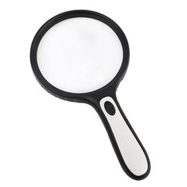 Listing 1 of 4 for Large lens handheld magnifying glass with lighting mirror | magnifying glass