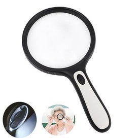 Listing 2 of 4 for Large lens handheld magnifying glass with lighting mirror | magnifying glass