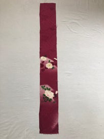 Listing 3 of 20 for Vintage Japanese Kimono Floral Silk Panel Fabric Piece