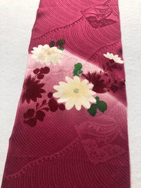 Listing 2 of 20 for Vintage Japanese Kimono Floral Silk Panel Fabric Piece