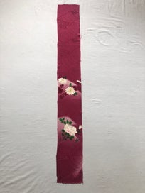 Listing 7 of 20 for Vintage Japanese Kimono Floral Silk Panel Fabric Piece