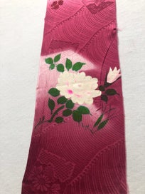 Listing 10 of 20 for Vintage Japanese Kimono Floral Silk Panel Fabric Piece