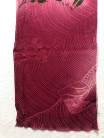 Listing 9 of 20 for Vintage Japanese Kimono Floral Silk Panel Fabric Piece
