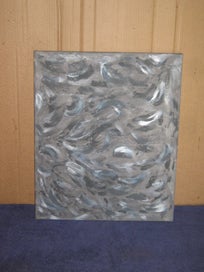 Listing 2 of 9 for N Wilson - Abstract Scene - Very Textured - On Canvas - Original painting