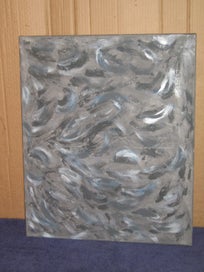 Listing 4 of 9 for N Wilson - Abstract Scene - Very Textured - On Canvas - Original painting