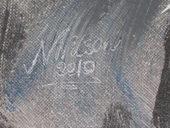 Listing 7 of 9 for N Wilson - Abstract Scene - Very Textured - On Canvas - Original painting