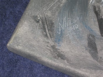 Listing 6 of 9 for N Wilson - Abstract Scene - Very Textured - On Canvas - Original painting