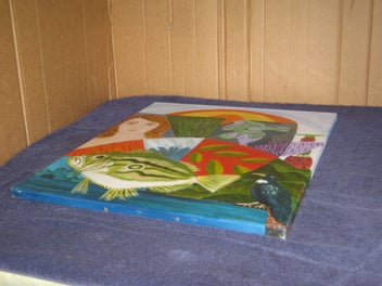 Listing 7 of 9 for Serine - NZ Abstract On Canvas - Schnapper, Tui etc Original painting