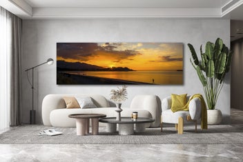 Listing 1 of 3 for Rokit Wall Art Raglan beach spectacular sunset. Large Canvas print