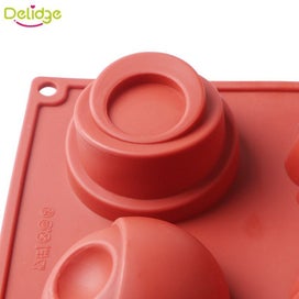 Listing 6 of 8 for 1 pcs 6 hole mini cake mold silicone round whirlpool ball cake mold DIY mold