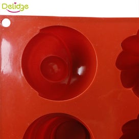 Listing 8 of 8 for 1 pcs 6 hole mini cake mold silicone round whirlpool ball cake mold DIY mold
