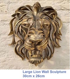 Listing 3 of 10 for Guardian Lion King Statue Wall Hanging Sculpture *Local Buy*
