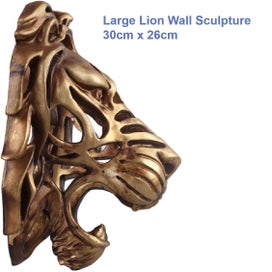Listing 4 of 10 for Guardian Lion King Statue Wall Hanging Sculpture *Local Buy*