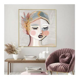 Listing 2 of 5 for Calm Girl Gold Frame Canvas Wall Art