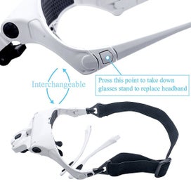 Listing 5 of 9 for Magnifying Glass Hands Free Head Mount with Light