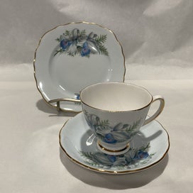 Listing 1 of 6 for SALE! Colclough Pale Blue Floral Trio - lovely