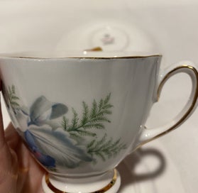 Listing 3 of 6 for SALE! Colclough Pale Blue Floral Trio - lovely