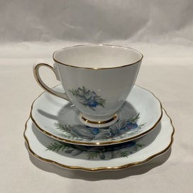 Listing 5 of 6 for SALE! Colclough Pale Blue Floral Trio - lovely