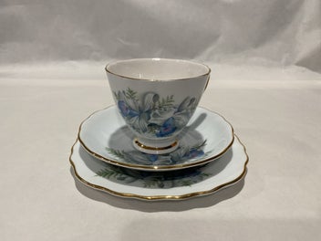 Listing 6 of 6 for SALE! Colclough Pale Blue Floral Trio - lovely