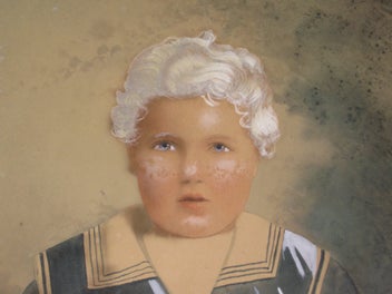 Listing 8 of 20 for 1920 ? Len Scully Dimond & Hart ?? Antique Photo Hand Coloured - Solid Oak Frame