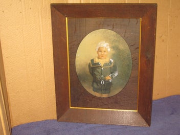 Listing 4 of 20 for 1920 ? Len Scully Dimond & Hart ?? Antique Photo Hand Coloured - Solid Oak Frame