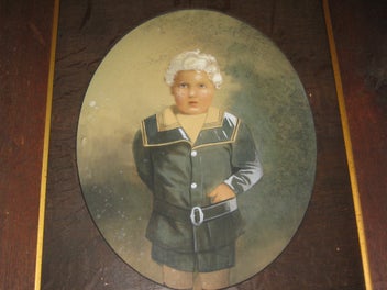 Listing 7 of 20 for 1920 ? Len Scully Dimond & Hart ?? Antique Photo Hand Coloured - Solid Oak Frame