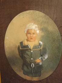 Listing 6 of 20 for 1920 ? Len Scully Dimond & Hart ?? Antique Photo Hand Coloured - Solid Oak Frame