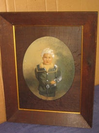 Listing 2 of 20 for 1920 ? Len Scully Dimond & Hart ?? Antique Photo Hand Coloured - Solid Oak Frame