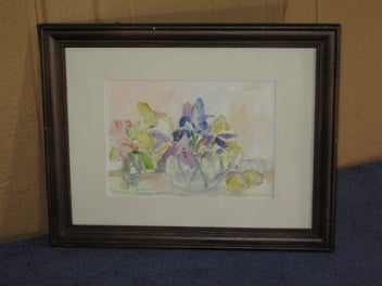 Listing 2 of 12 for Christina Brookes - Flowers In A Vase - Watercolour Still Life Original Painting