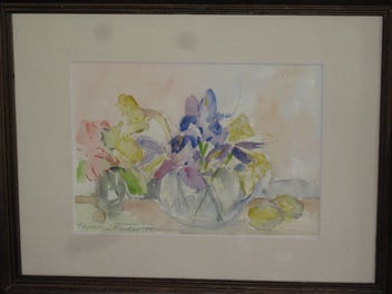 Listing 4 of 12 for Christina Brookes - Flowers In A Vase - Watercolour Still Life Original Painting