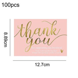 Listing 2 of 4 for 100pcs Thank For Your Support Business Cards And Gold Theme