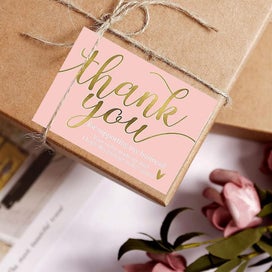 Listing 4 of 4 for 100pcs Thank For Your Support Business Cards And Gold Theme