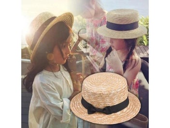 Cute Child Girls Straw Hat Bowknot Sun Hat Kids Large Brim Beach