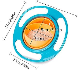 Listing 2 of 5 for Baby Food Grade Anti-Spill Bowl with Lid - Rotatable Gyroscope Shape, Prevents F