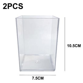 Listing 2 of 5 for Makeup Brush Holder, Transparent Square Desktop Storage Box For Lipsticks