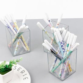 Listing 5 of 5 for Makeup Brush Holder, Transparent Square Desktop Storage Box For Lipsticks