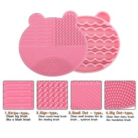 Listing 3 of 4 for Makeup Brush Cleaning Mat, 2 In 1 Silicone Brush, Cleaner Dryer Tray Brush Porta