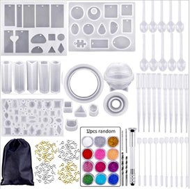 Listing 1 of 5 for Resin Molds, 159 Pcs Silicone Resin Casting Molds And Tools Kit For Diy Jewelry